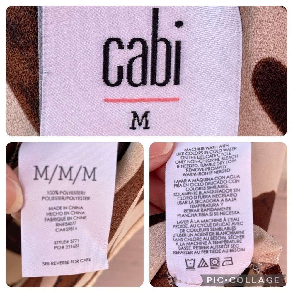 Cabi Zebra Print Ruffle Flutter Sleeve Blouse Sty… - image 3